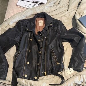 Brand new We The Free Black Vegan Leather Jacket